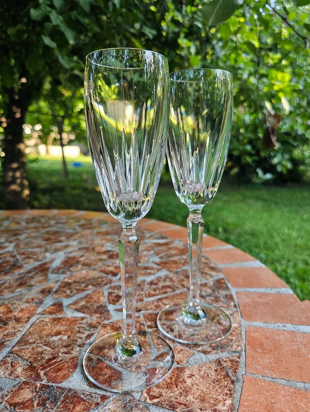 Waterford Crystal Wynnewood Champagne Flutes Discontinued Vintage Set Of Two